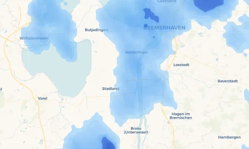 Regenradar Vorschaubild - Aktuelle Niederschläge in Esenshamm und Umgebung