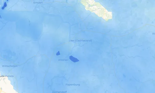 Regenradar Esklum: aktuelle Niederschläge in Esklum und Umgebung, Stand 21. Oktober 2026 um 0:45 Uhr
