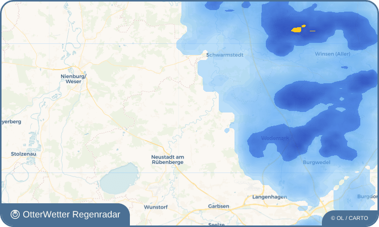 Widget-Vorschau für Evensen Wetter-Widget-Vorschau mit Vorhersagedaten für Evensen