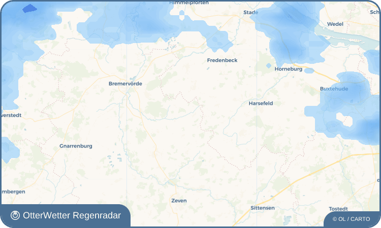 Wetter-Widget-Vorschau mit Vorhersagedaten für Farven