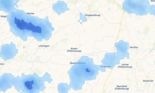 Regenradar Vorschaubild - Aktuelle Niederschläge in Felde und Umgebung