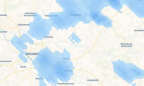 Regenradar Vorschaubild - Aktuelle Niederschläge in Fischerhude und Umgebung
