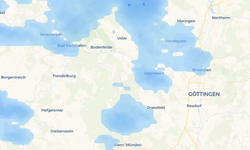 Regenradar Vorschaubild - Aktuelle Niederschläge in Fürstenhagen und Umgebung