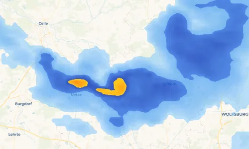 Regenradar-Vorschau: aktuelle Niederschläge in Gerstenbüttel und Umgebung