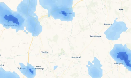 Regenradar Vorschaubild - Aktuelle Niederschläge in Goldenstedt und Umgebung