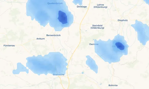 Regenradar Vorschaubild - Aktuelle Niederschläge in Grapperhausen und Umgebung