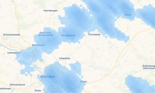 Regenradar Vorschaubild - Aktuelle Niederschläge in Grasberg und Umgebung
