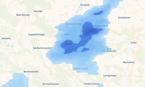 Regenradar Vorschaubild - Aktuelle Niederschläge in Gronau (Leine) und Umgebung