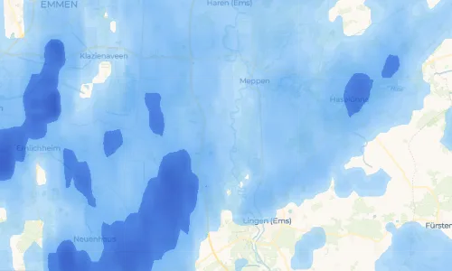 Regenradar Vorschaubild - Aktuelle Niederschläge in Groß Hesepe und Umgebung