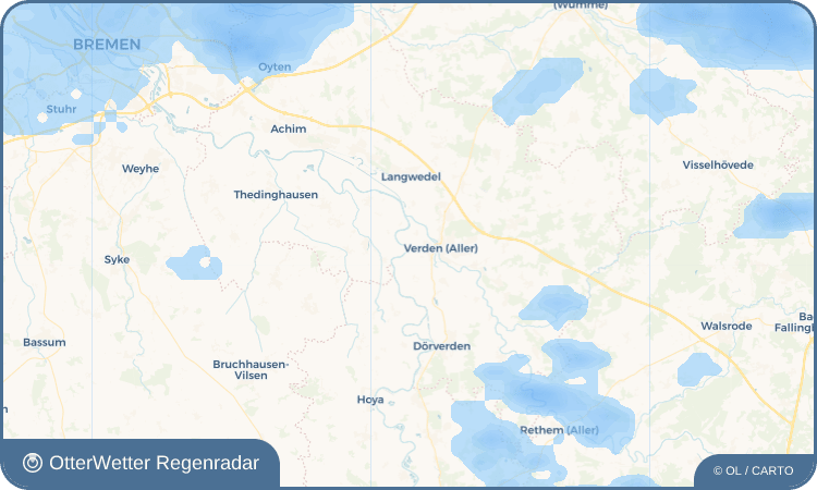 Widget-Vorschau für Groß Hutbergen Wetter-Widget-Vorschau mit Vorhersagedaten für Groß Hutbergen