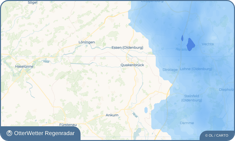 OtterWetter Regenradar-Widget Groß Mimmelage
