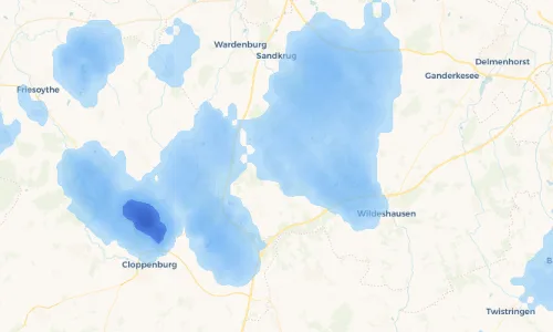Regenradar Vorschaubild - Aktuelle Niederschläge in Großenkneten und Umgebung