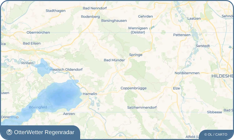 Widget-Vorschau für Hachmühlen Wetter-Widget-Vorschau mit Vorhersagedaten für Hachmühlen