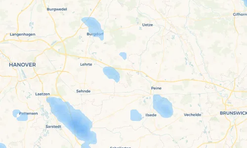 Regenradar Vorschaubild - Aktuelle Niederschläge in Hämelerwald und Umgebung