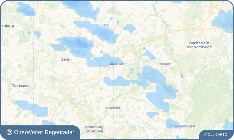 Widget-Vorschau für Häsen Wetter-Widget-Vorschau mit Vorhersagedaten für Häsen
