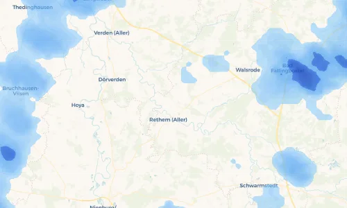Regenradar Vorschaubild - Aktuelle Niederschläge in Häuslingen und Umgebung