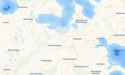 Regenradar Vorschaubild - Aktuelle Niederschläge in Hagenburg und Umgebung