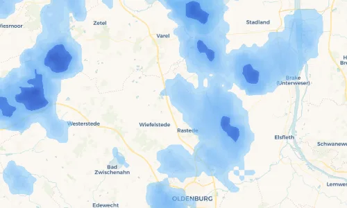Regenradar Vorschaubild - Aktuelle Niederschläge in Hahn-Lehmden und Umgebung