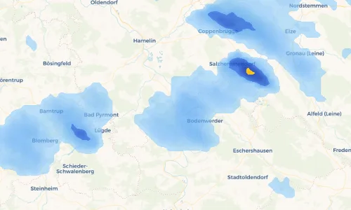 Regenradar Vorschaubild - Aktuelle Niederschläge in Hajen und Umgebung