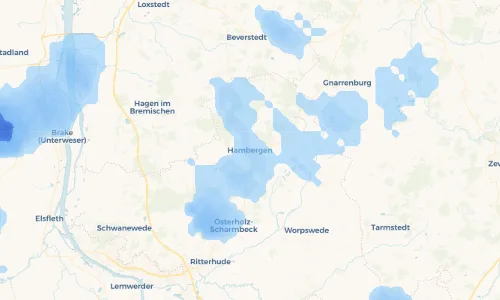 Regenradar Vorschaubild - Aktuelle Niederschläge in Hambergen und Umgebung