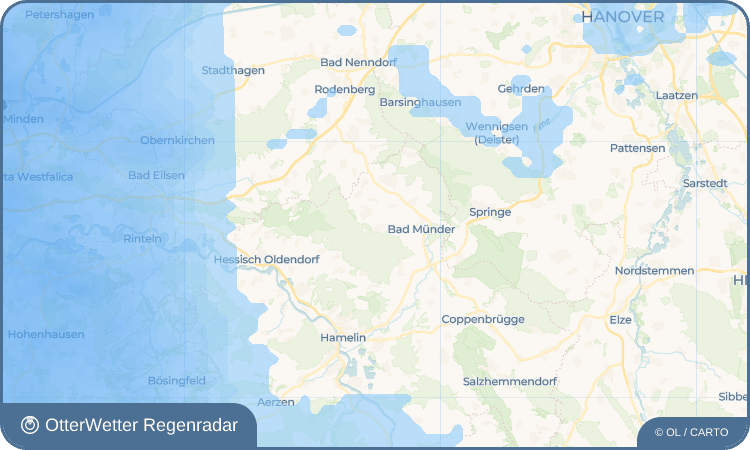 OtterWetter Regenradar-Widget Hamelspringe