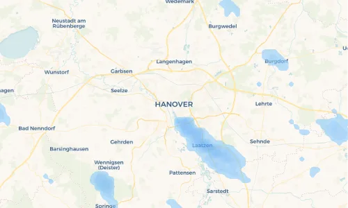 Regenradar Vorschaubild - Aktuelle Niederschläge in Hannover und Umgebung