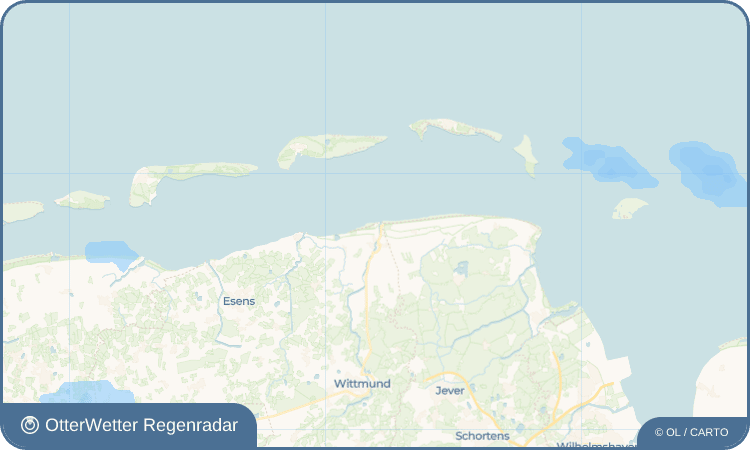 OtterWetter Regenradar-Widget Harlesiel
