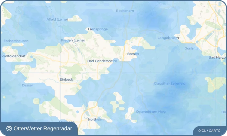 Widget-Vorschau für Harriehausen Wetter-Widget-Vorschau mit Vorhersagedaten für Harriehausen