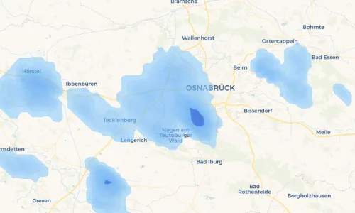 Regenradar Vorschaubild - Aktuelle Niederschläge in Hasbergen und Umgebung