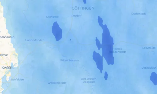 Regenradar Vorschaubild - Aktuelle Niederschläge in Hebenshausen und Umgebung