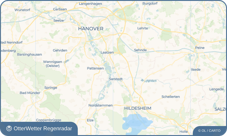 OtterWetter Regenradar-Widget Heisede
