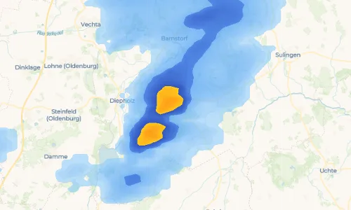 Regenradar Hemsloh: aktuelle Niederschläge in Hemsloh und Umgebung, Stand 22. Oktober 2026 um 14:55 Uhr