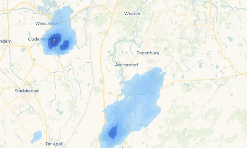 Regenradar-Vorschau: aktuelle Niederschläge in Herbrum und Umgebung
