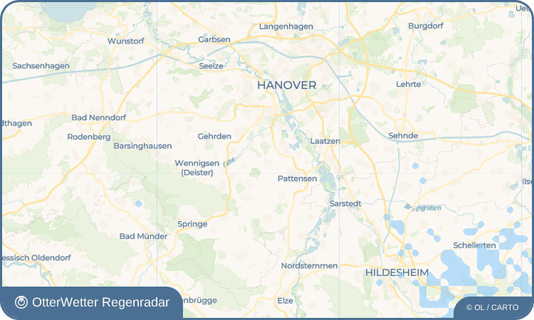 OtterWetter Regenradar-Widget Hiddestorf