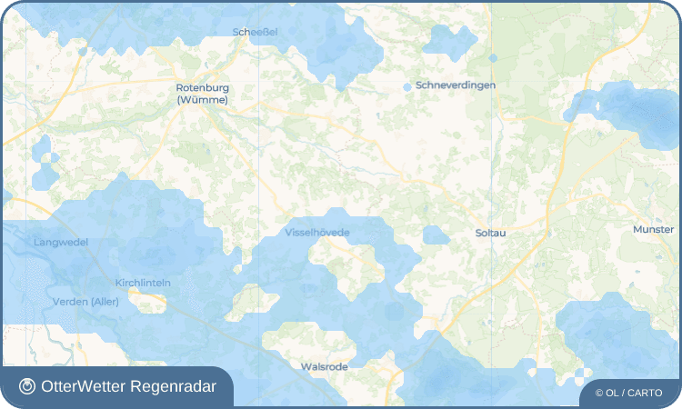 Widget-Vorschau für Hiddingen Wetter-Widget-Vorschau mit Vorhersagedaten für Hiddingen