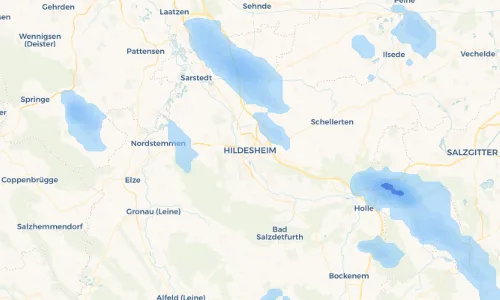 Regenradar Vorschaubild - Aktuelle Niederschläge in Hildesheim und Umgebung