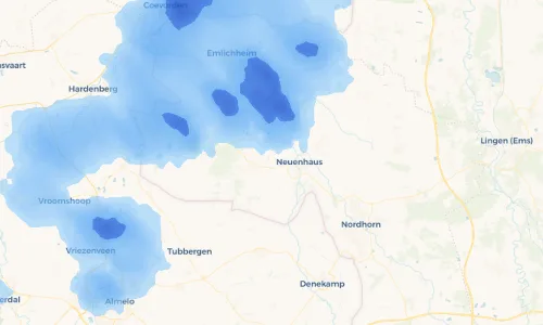 Regenradar Vorschaubild - Aktuelle Niederschläge in Hilten und Umgebung