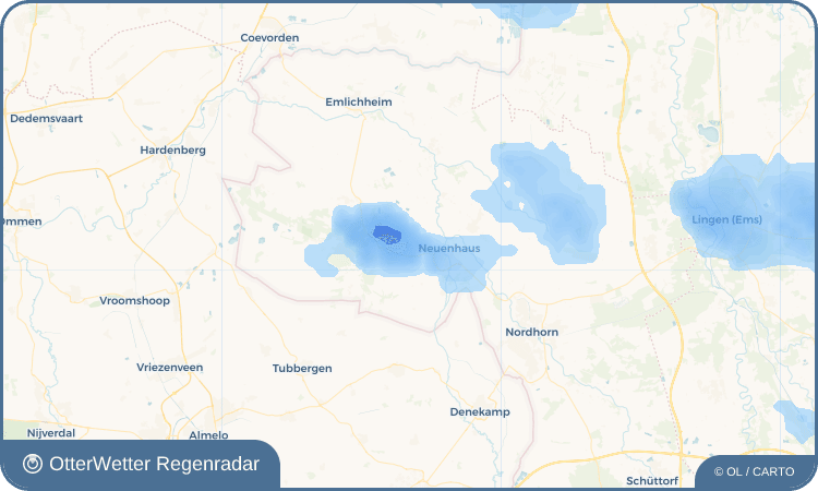 Widget-Vorschau für Hilten Wetter-Widget-Vorschau mit Vorhersagedaten für Hilten