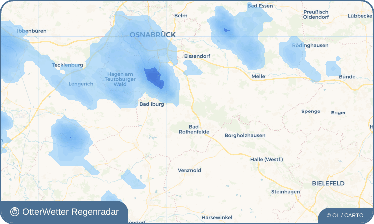 Wetter-Widget-Vorschau mit Vorhersagedaten für Hilter am Teutoburger Wald