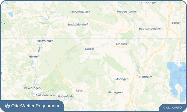 OtterWetter Regenradar-Widget Hilwartshausen