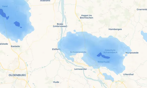 Regenradar Vorschaubild - Aktuelle Niederschläge in Hinnebeck und Umgebung