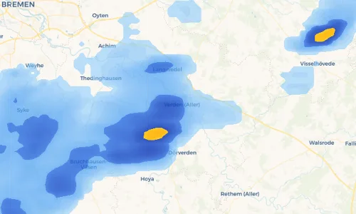 Regenradar Vorschaubild - Aktuelle Niederschläge in Hönisch und Umgebung