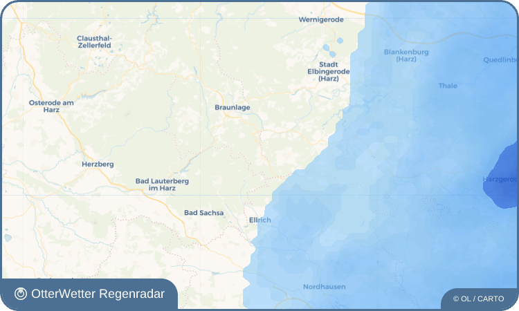 OtterWetter Regenradar-Widget Hohegeiß