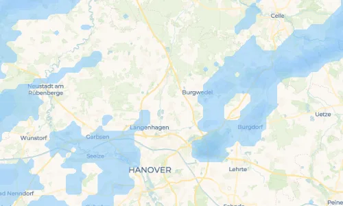 Regenradar Hohenhorster Bauerschaft: aktuelle Niederschläge in Hohenhorster Bauerschaft und Umgebung, Stand 22. Oktober 2026 um 7:30 Uhr