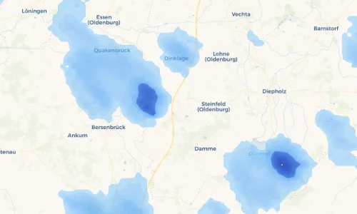 Regenradar Vorschaubild - Aktuelle Niederschläge in Holdorf und Umgebung