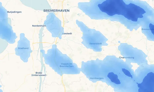 Regenradar Vorschaubild - Aktuelle Niederschläge in Hollen und Umgebung