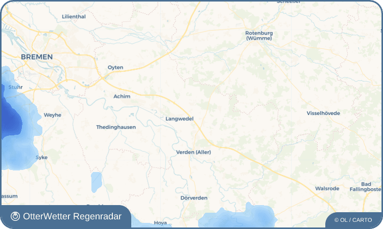 OtterWetter Regenradar-Widget Holtebüttel