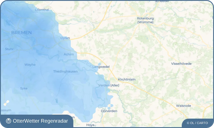 Widget-Vorschau für Holtebüttel Wetter-Widget-Vorschau mit Vorhersagedaten für Holtebüttel