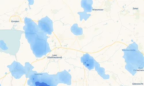 Regenradar Vorschaubild - Aktuelle Niederschläge in Holtland-Nücke und Umgebung