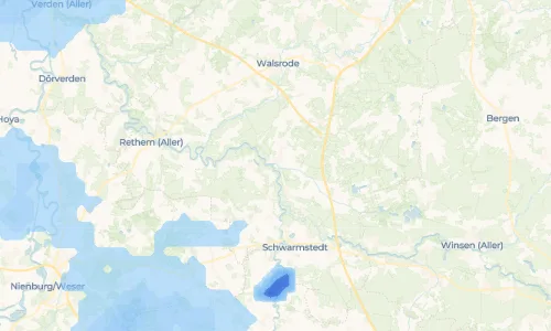 Regenradar-Vorschau: aktuelle Niederschläge in Hudemühlen und Umgebung